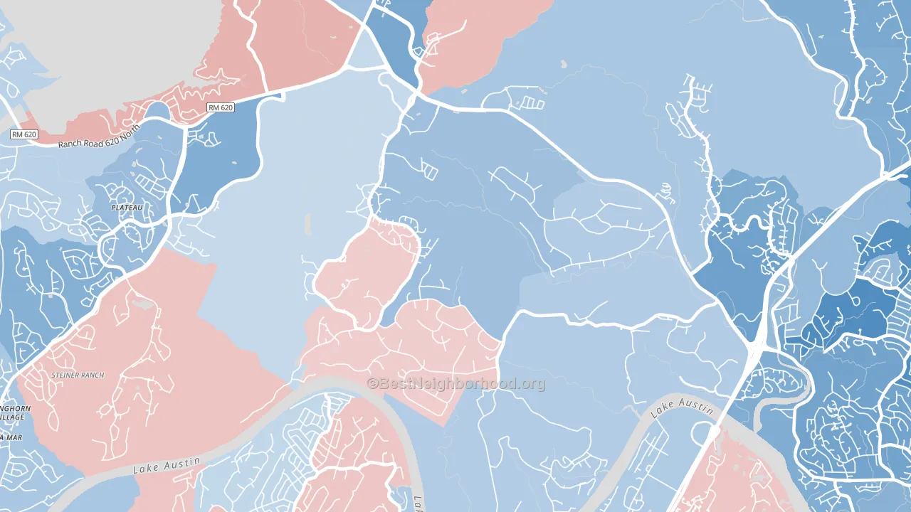 78730, TX block-group political-lean map
