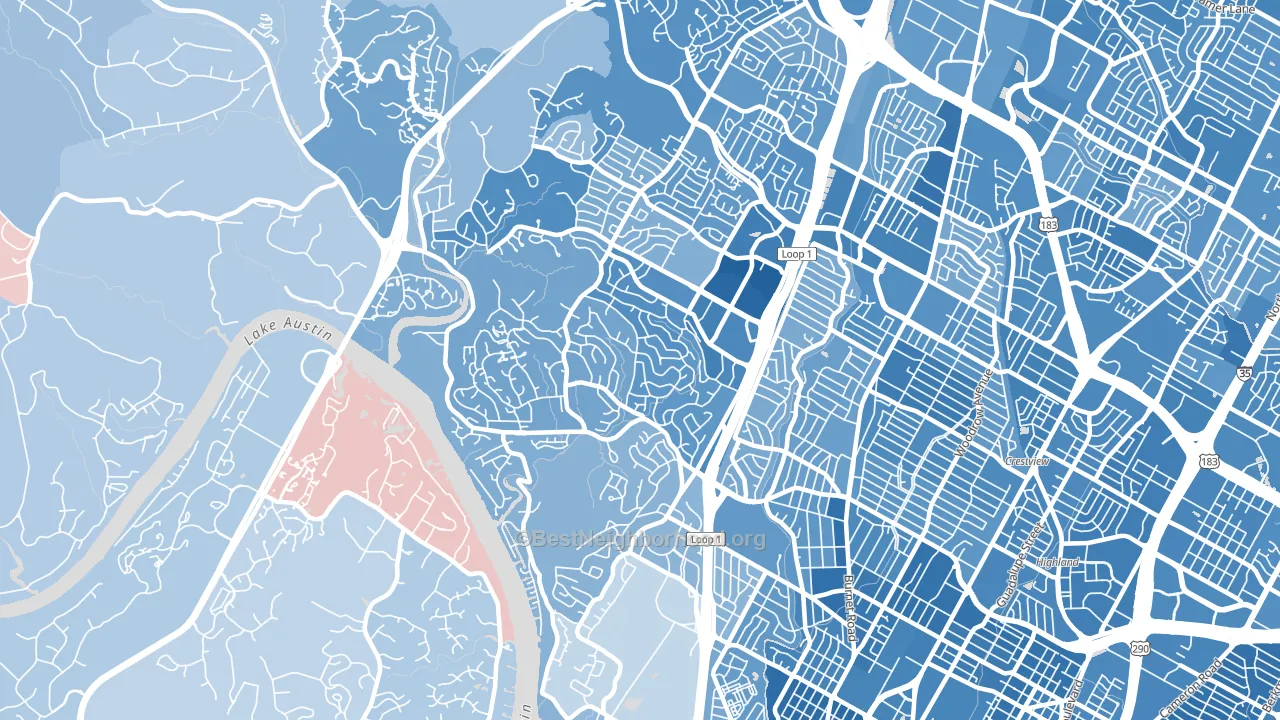 78731, TX block-group political-lean map