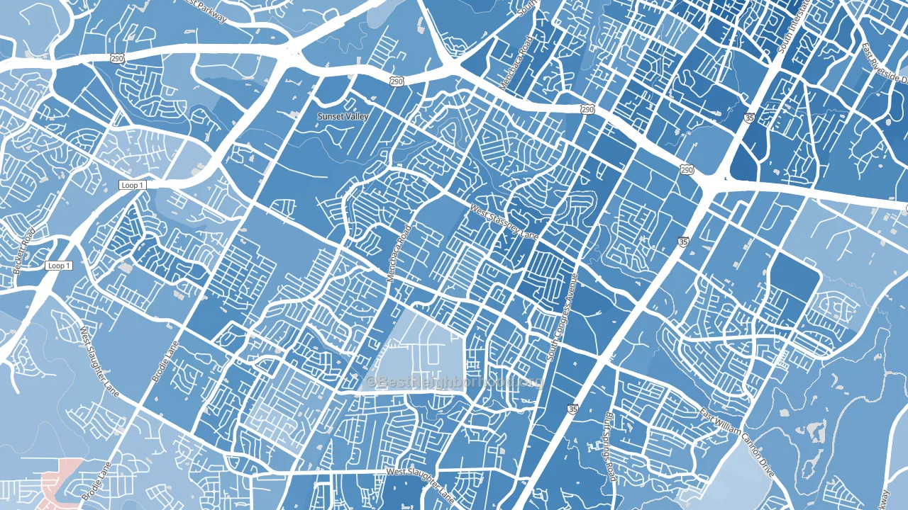78745, TX block-group political-lean map