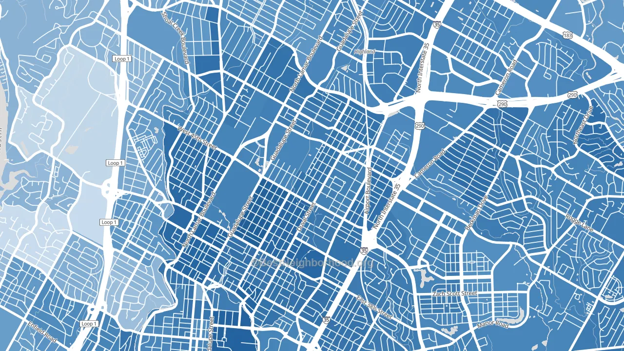 78751, TX block-group political-lean map