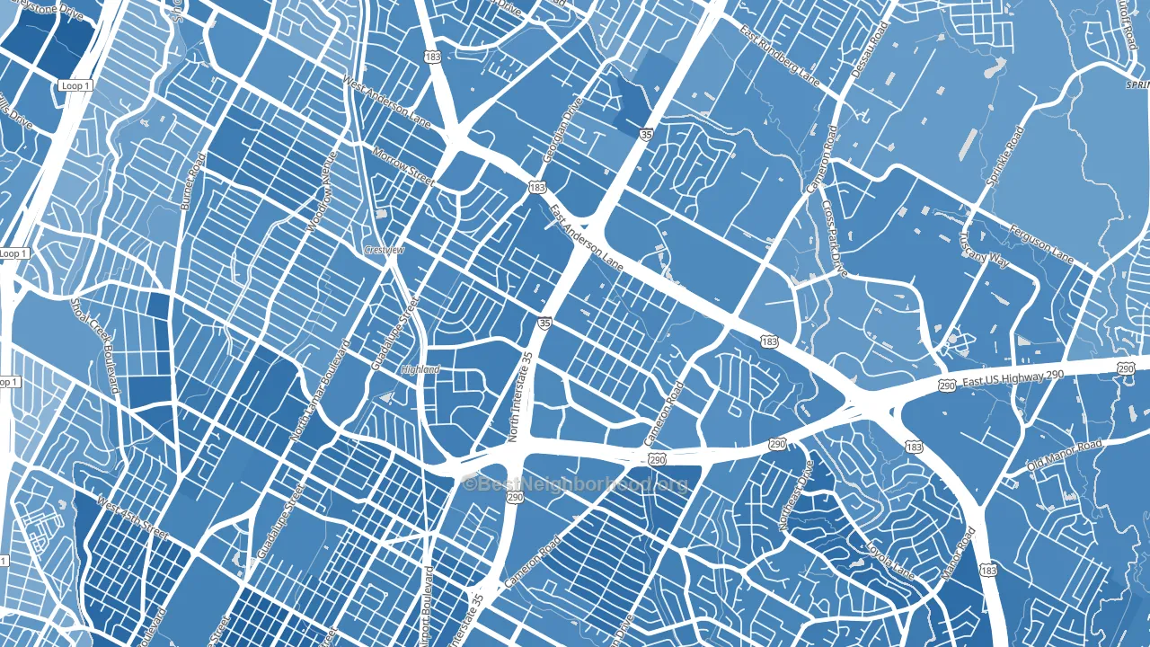 78752, TX block-group political-lean map