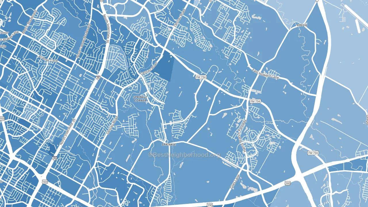 78754, TX block-group political-lean map