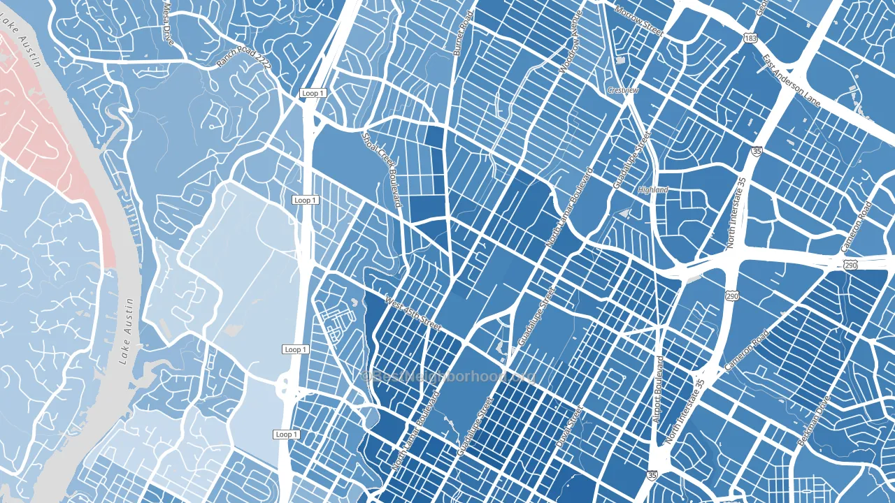 78756, TX block-group political-lean map