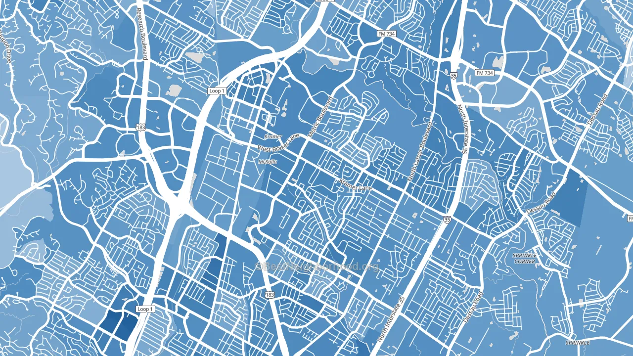 78758, TX block-group political-lean map