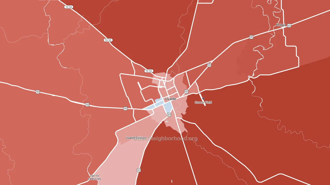 78801, TX block-group political-lean map