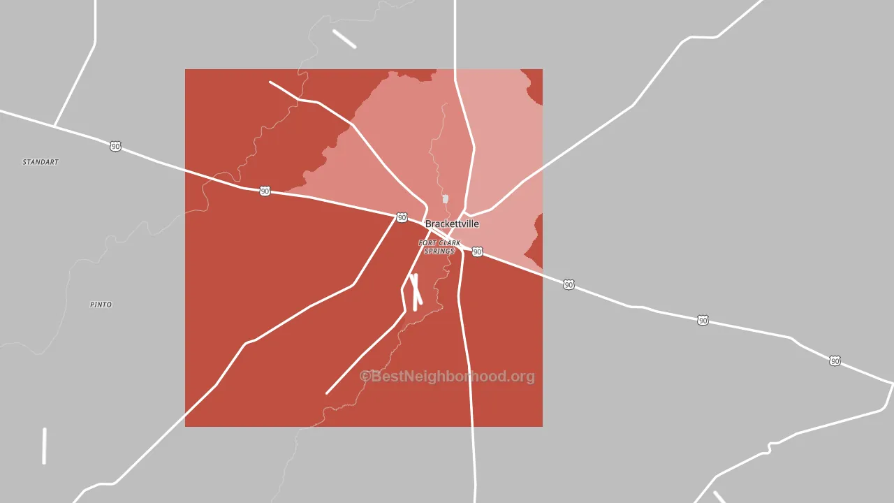 78832, TX block-group political-lean map