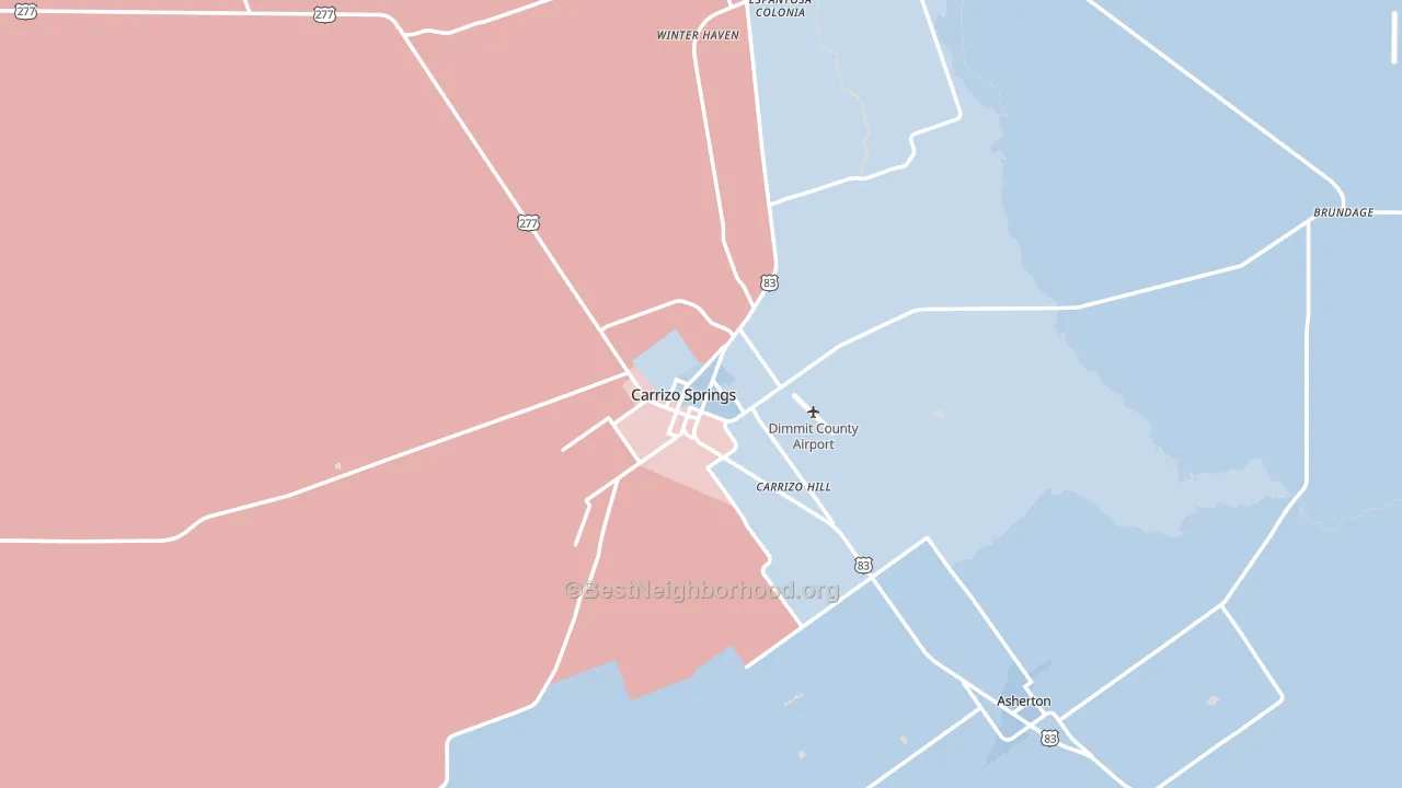78834, TX block-group political-lean map