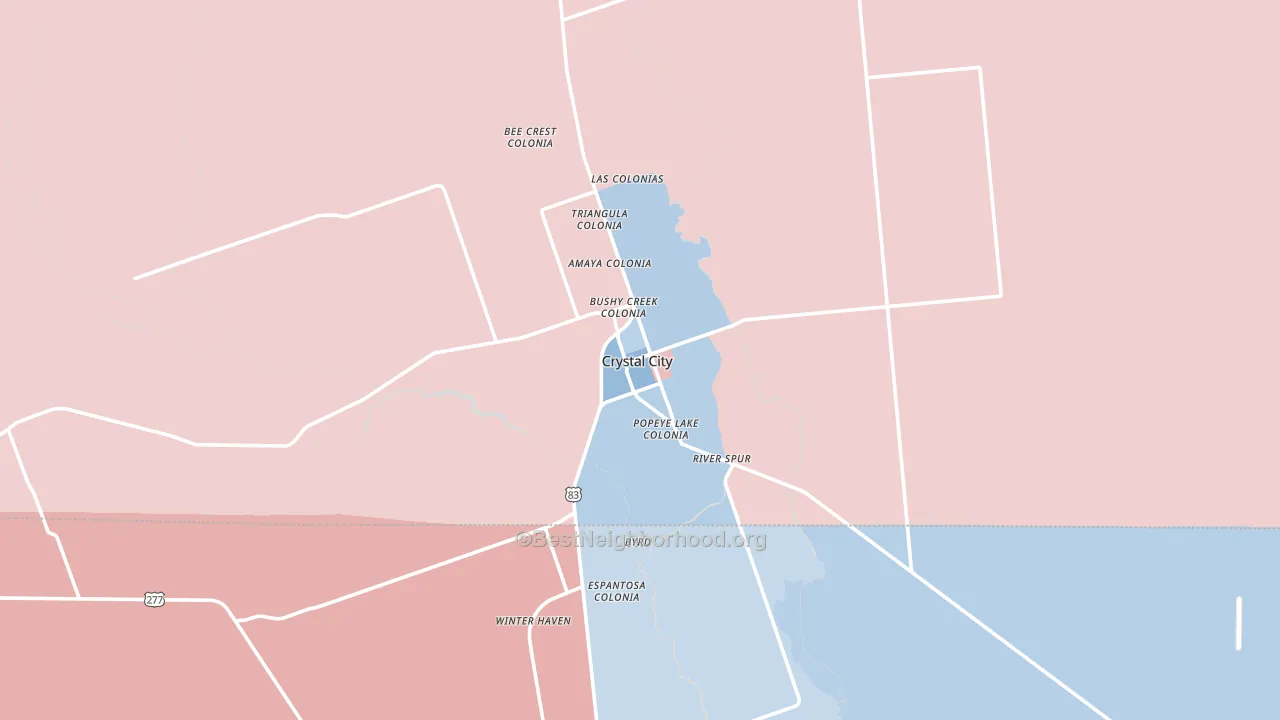 78839, TX block-group political-lean map