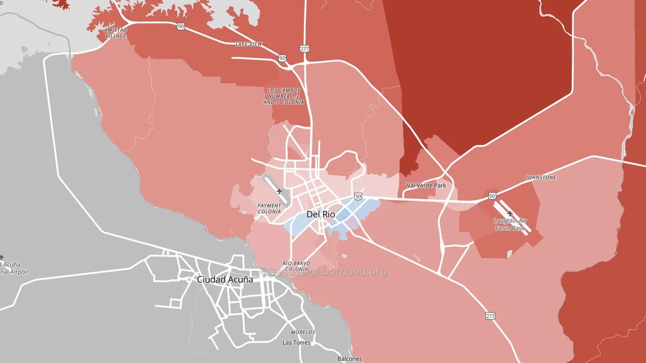 78840, TX block-group political-lean map