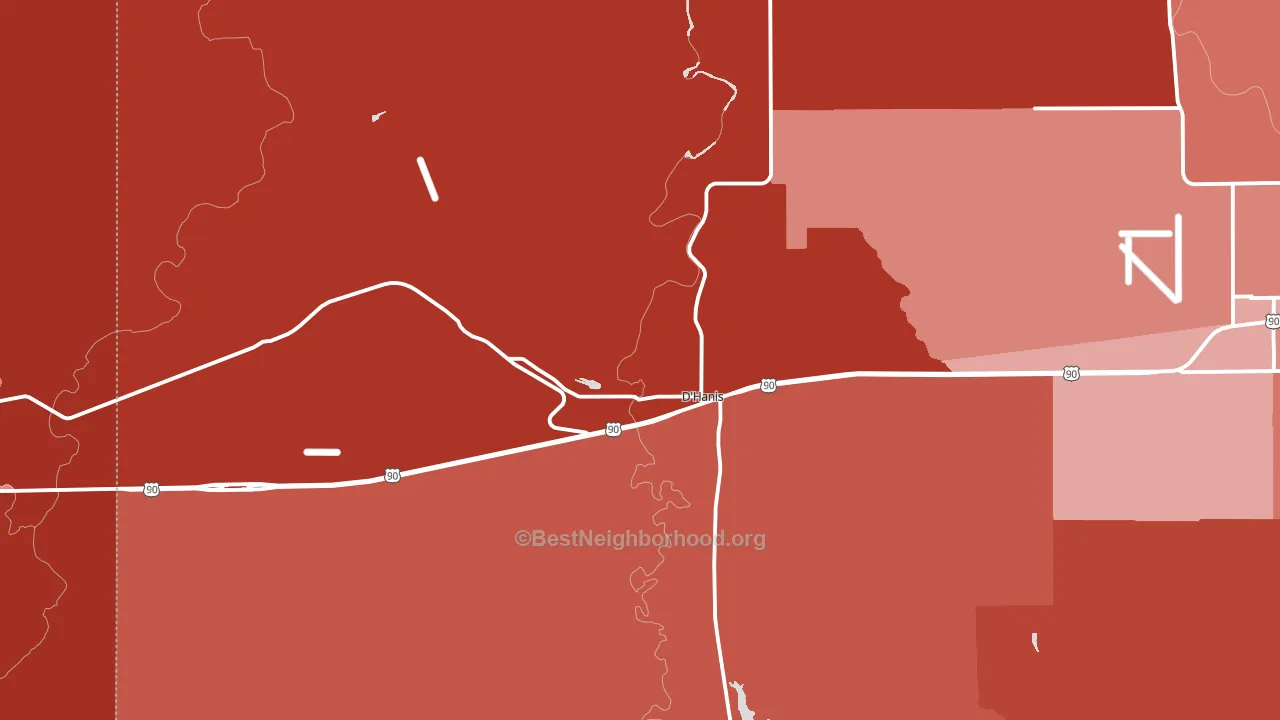 78850, TX block-group political-lean map