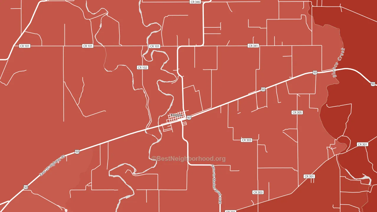 78870, TX block-group political-lean map