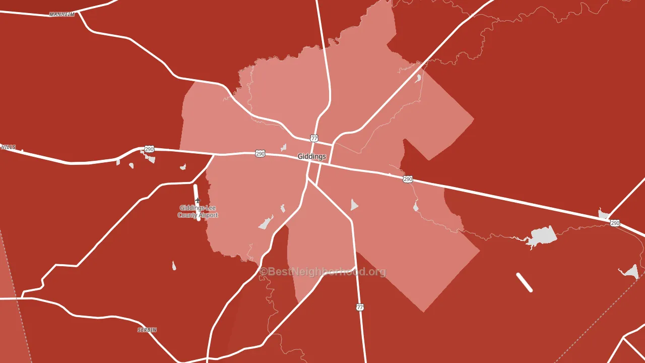 78942, TX block-group political-lean map