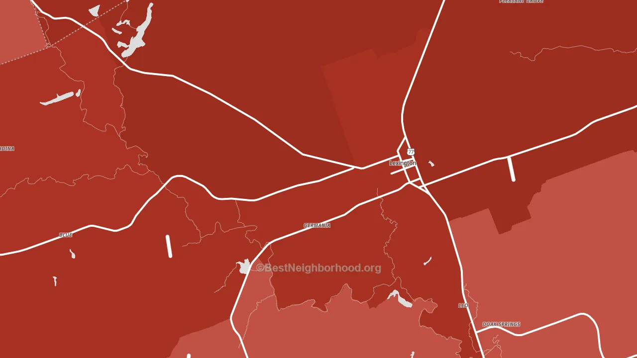 78947, TX block-group political-lean map