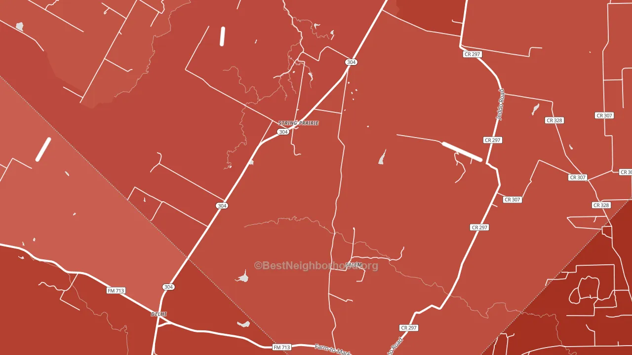 78953, TX block-group political-lean map