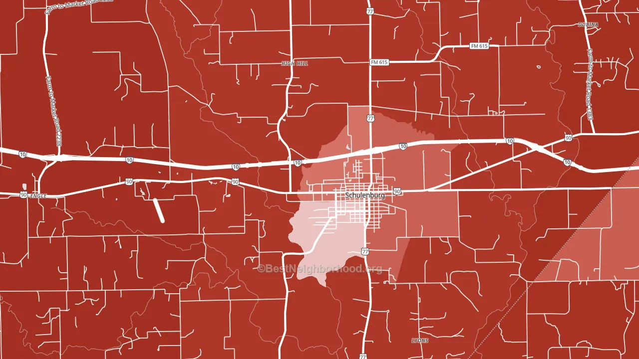 78956, TX block-group political-lean map