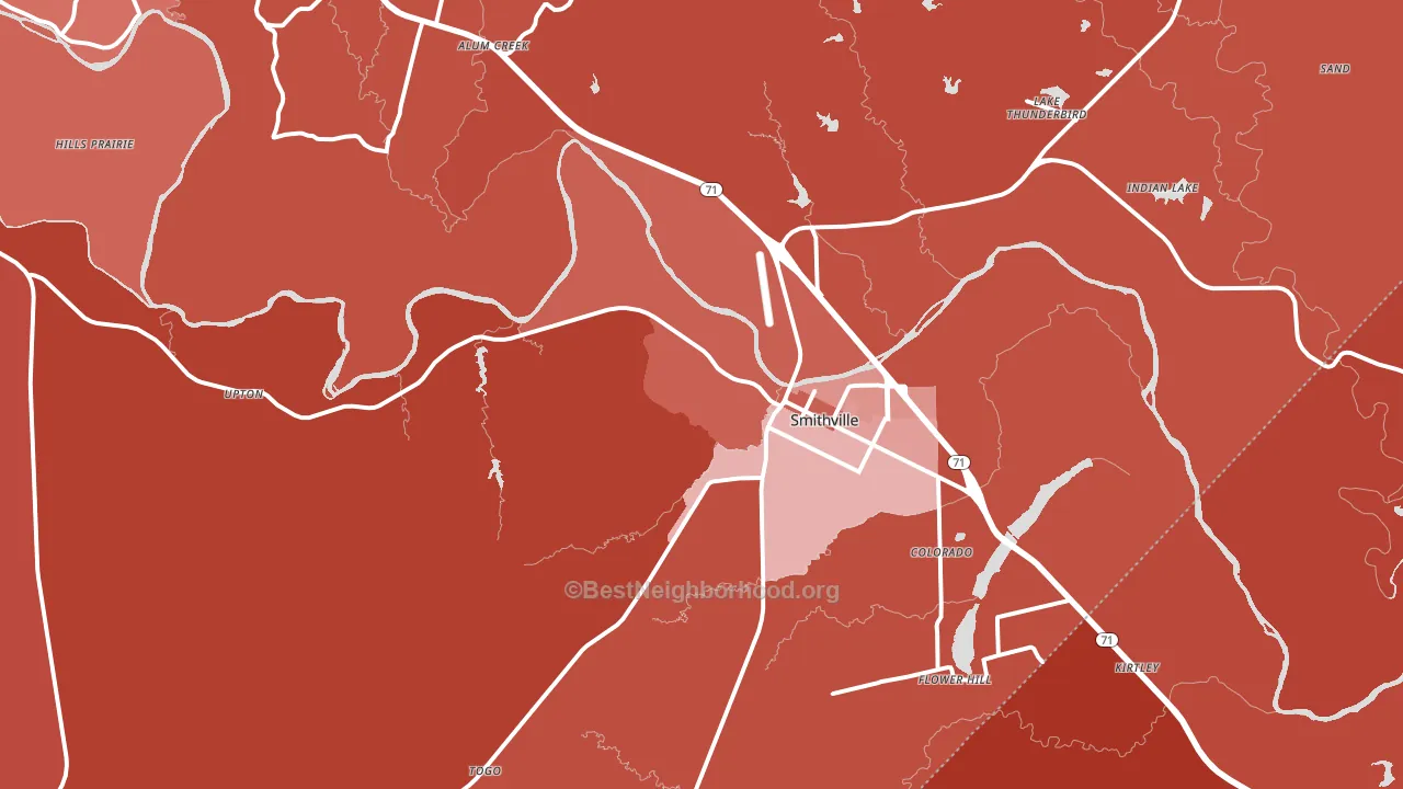 78957, TX block-group political-lean map