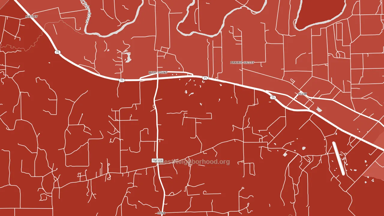 78963, TX block-group political-lean map