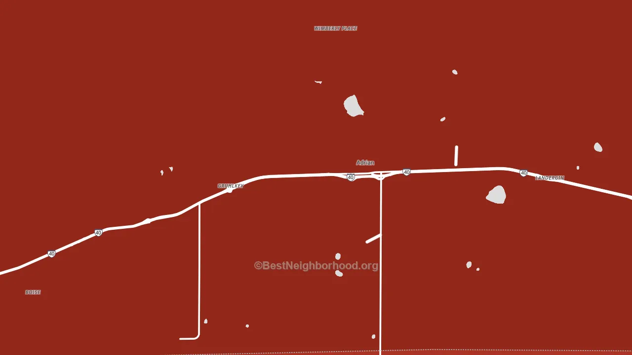 79001, TX block-group political-lean map