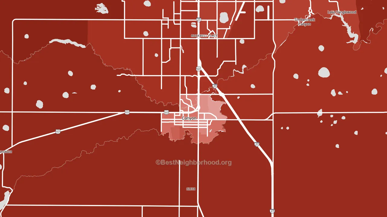 79015, TX block-group political-lean map