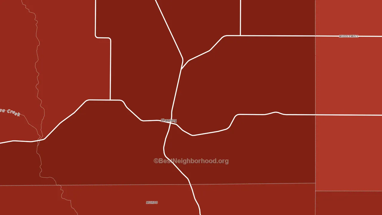 79018, TX block-group political-lean map