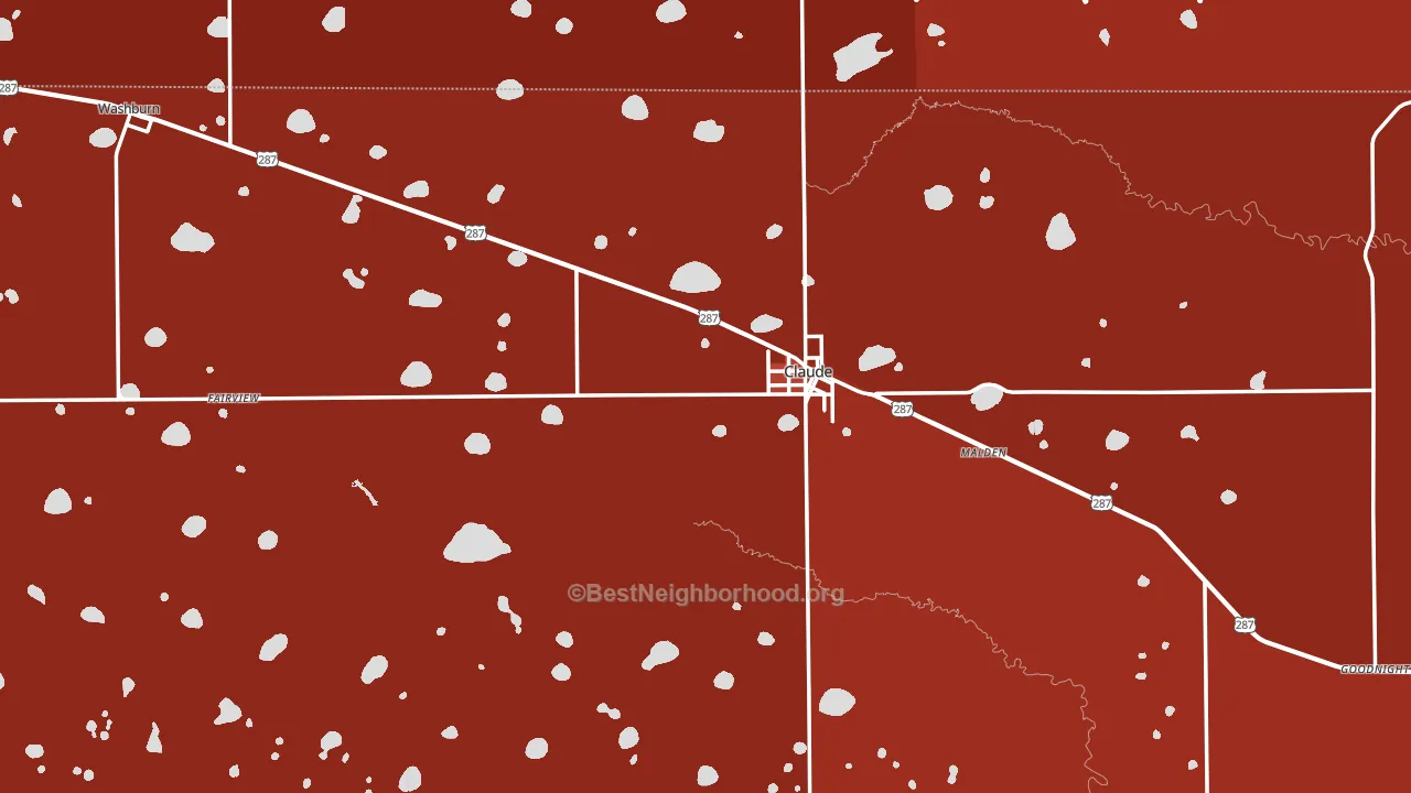 79019, TX block-group political-lean map