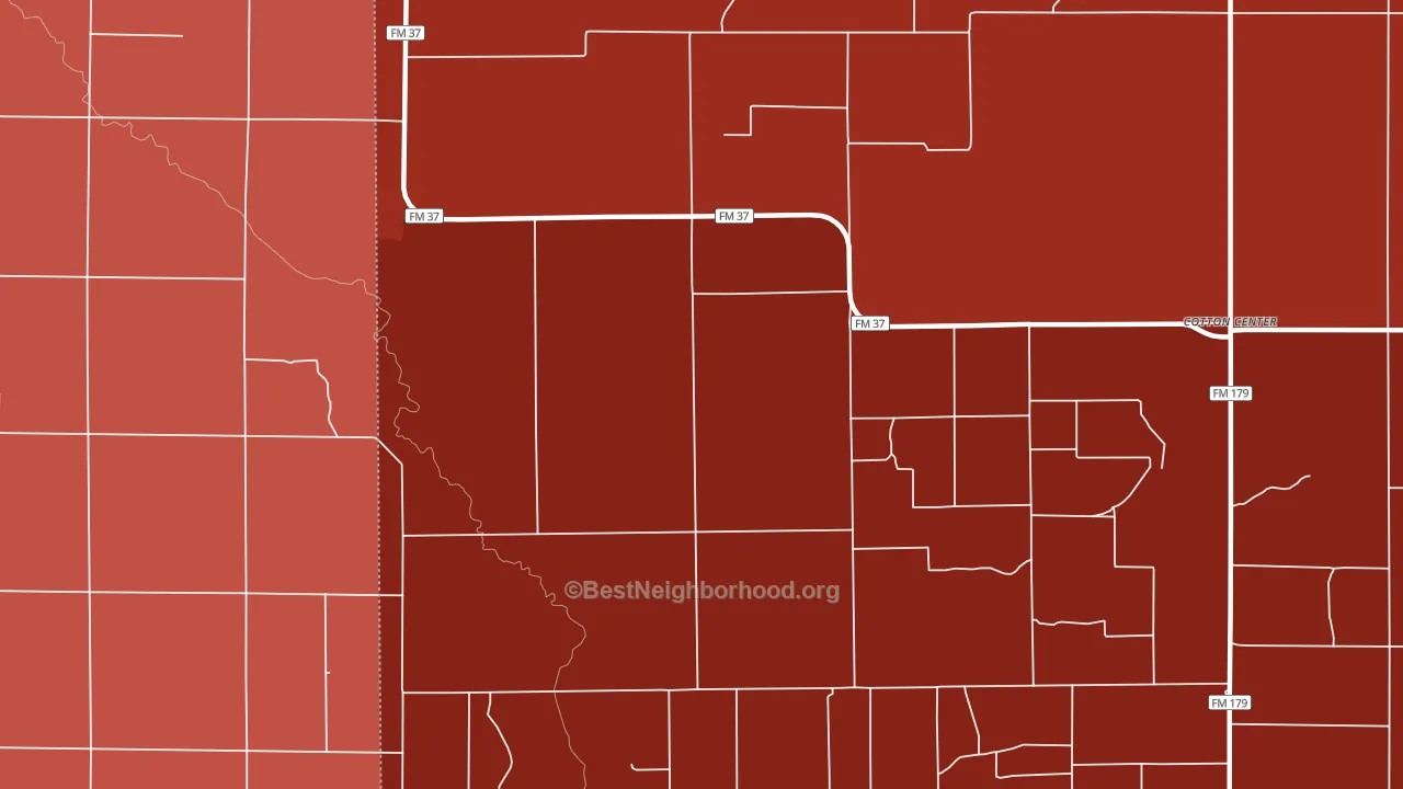 79021, TX block-group political-lean map