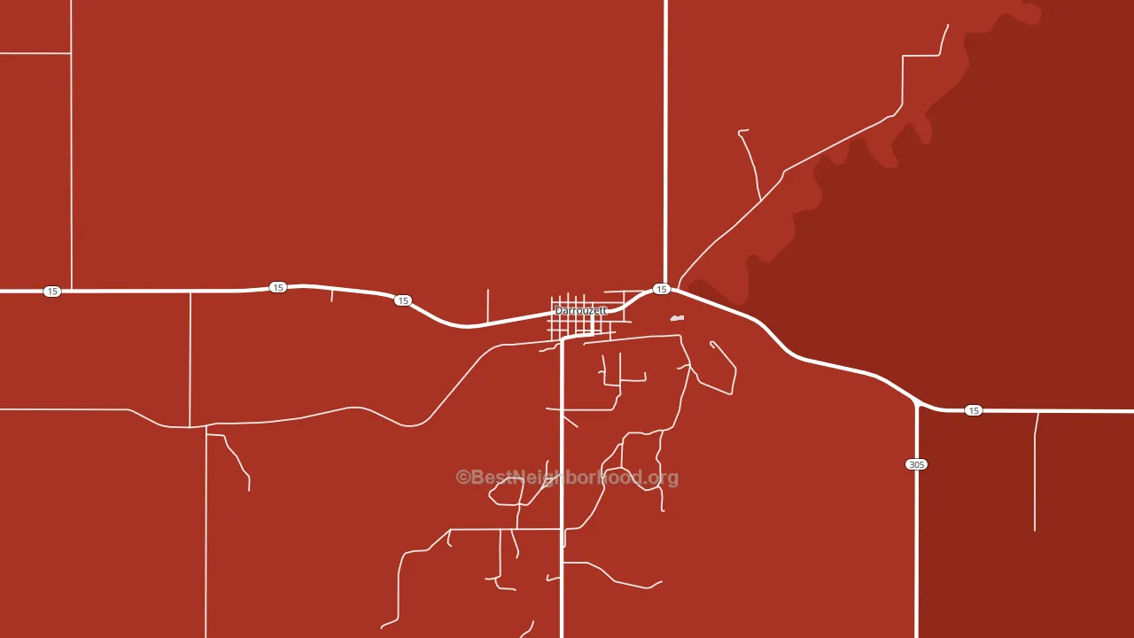 79024, TX block-group political-lean map