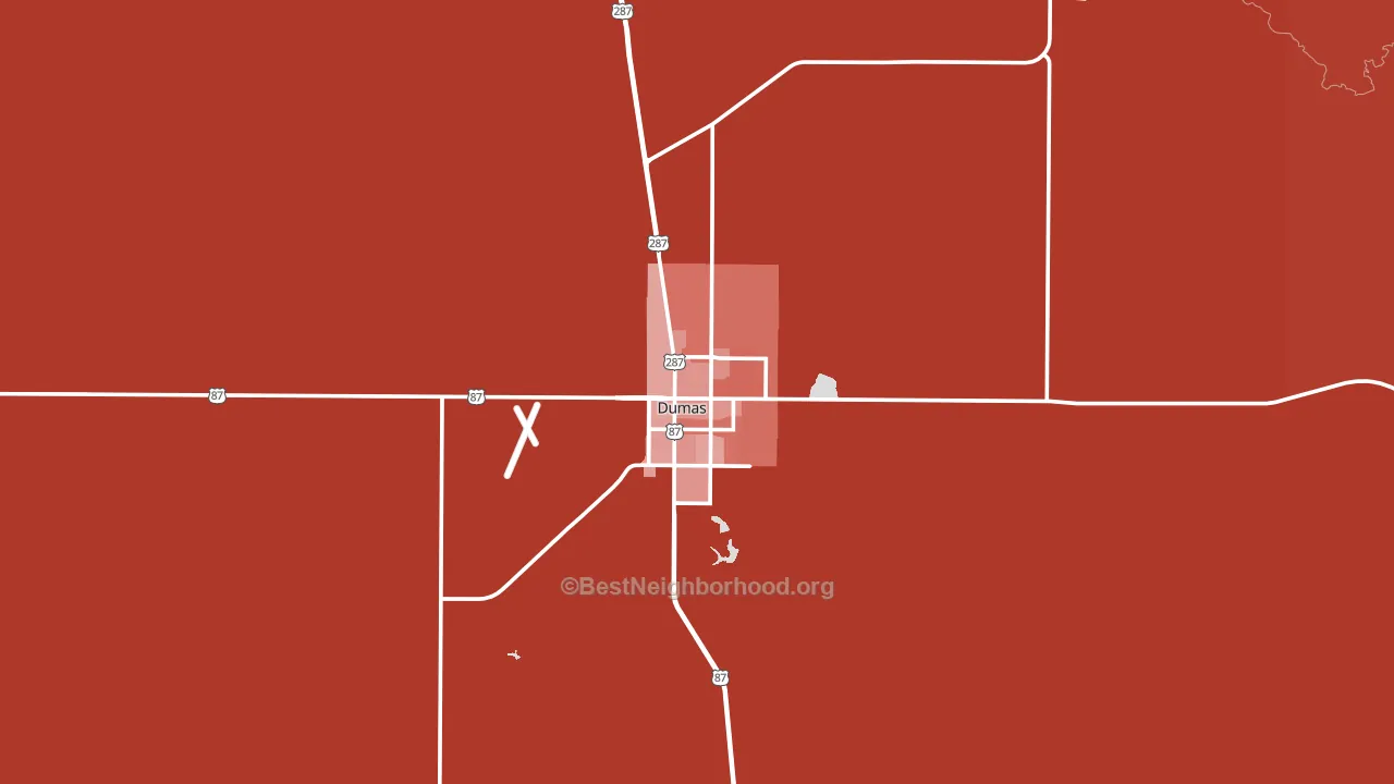 79029, TX block-group political-lean map