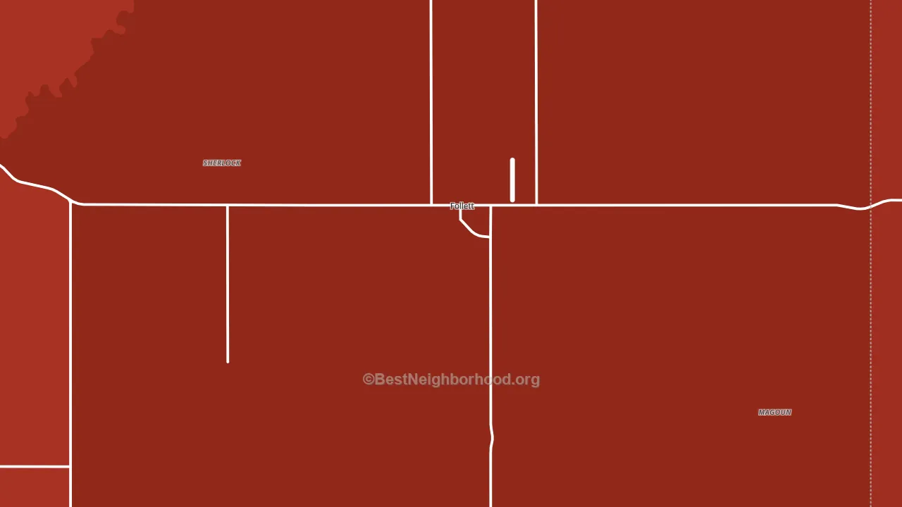 79034, TX block-group political-lean map