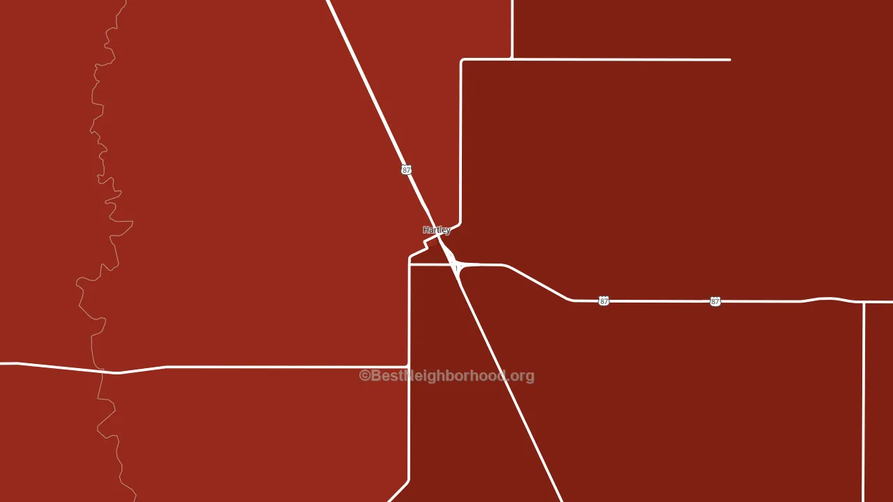 79044, TX block-group political-lean map
