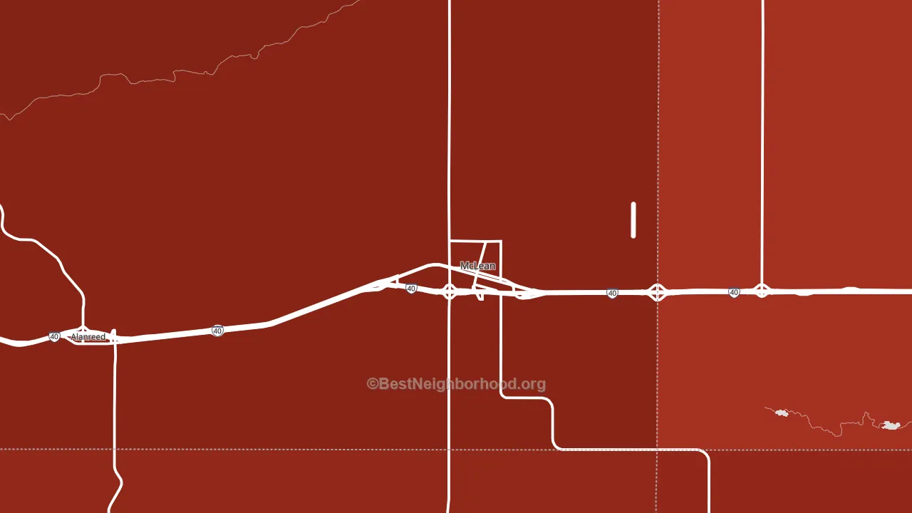 79057, TX block-group political-lean map