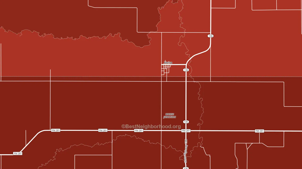 79062, TX block-group political-lean map