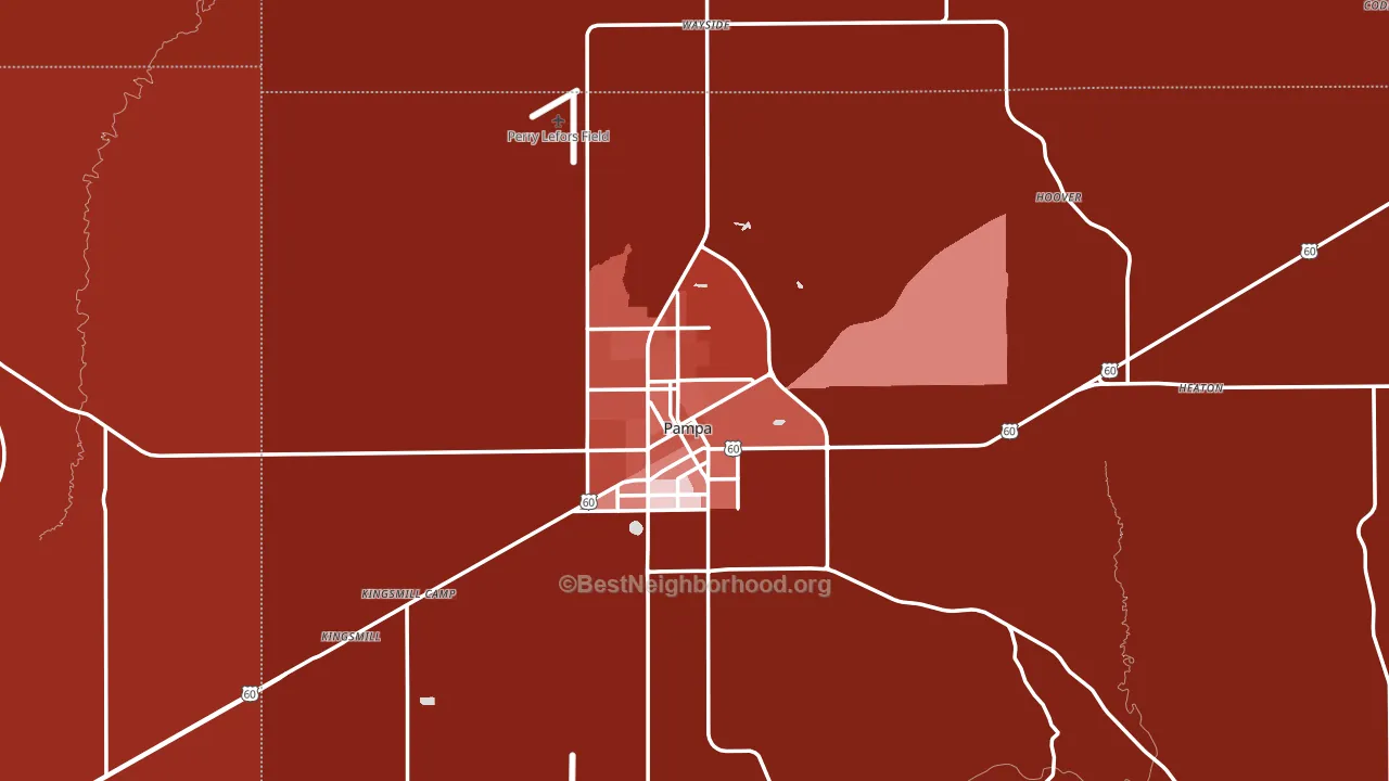 79065, TX block-group political-lean map
