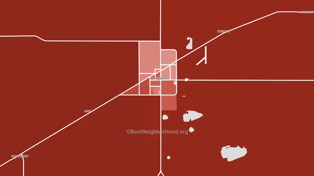 79070, TX block-group political-lean map