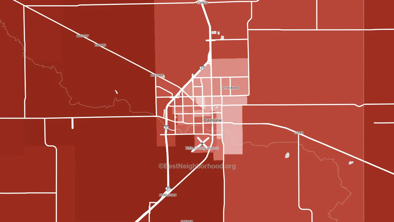 79072, TX block-group political-lean map