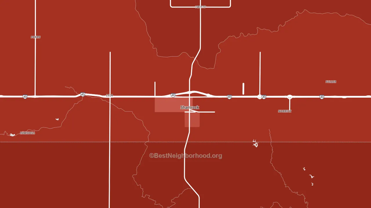 79079, TX block-group political-lean map
