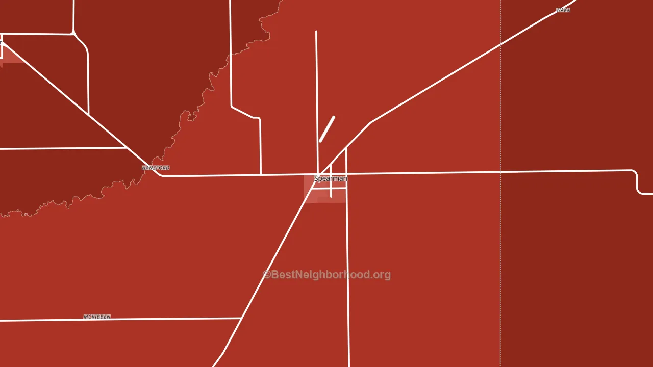 79081, TX block-group political-lean map