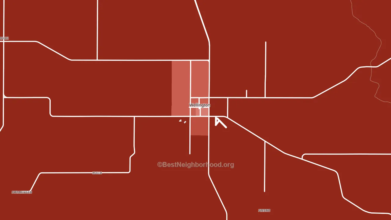 79095, TX block-group political-lean map