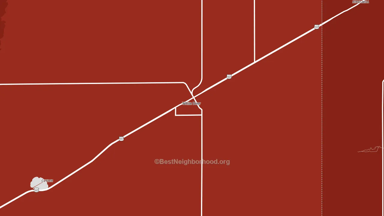 79097, TX block-group political-lean map