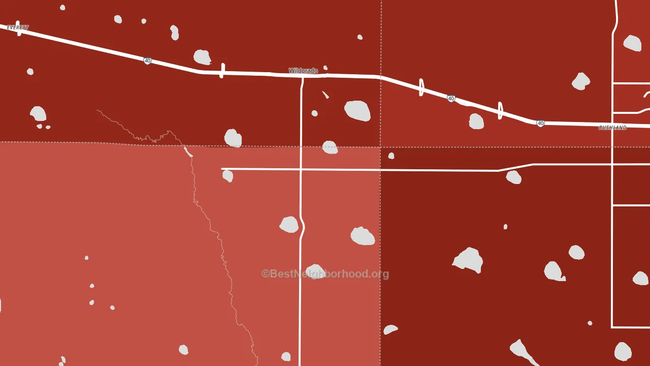 79098, TX block-group political-lean map