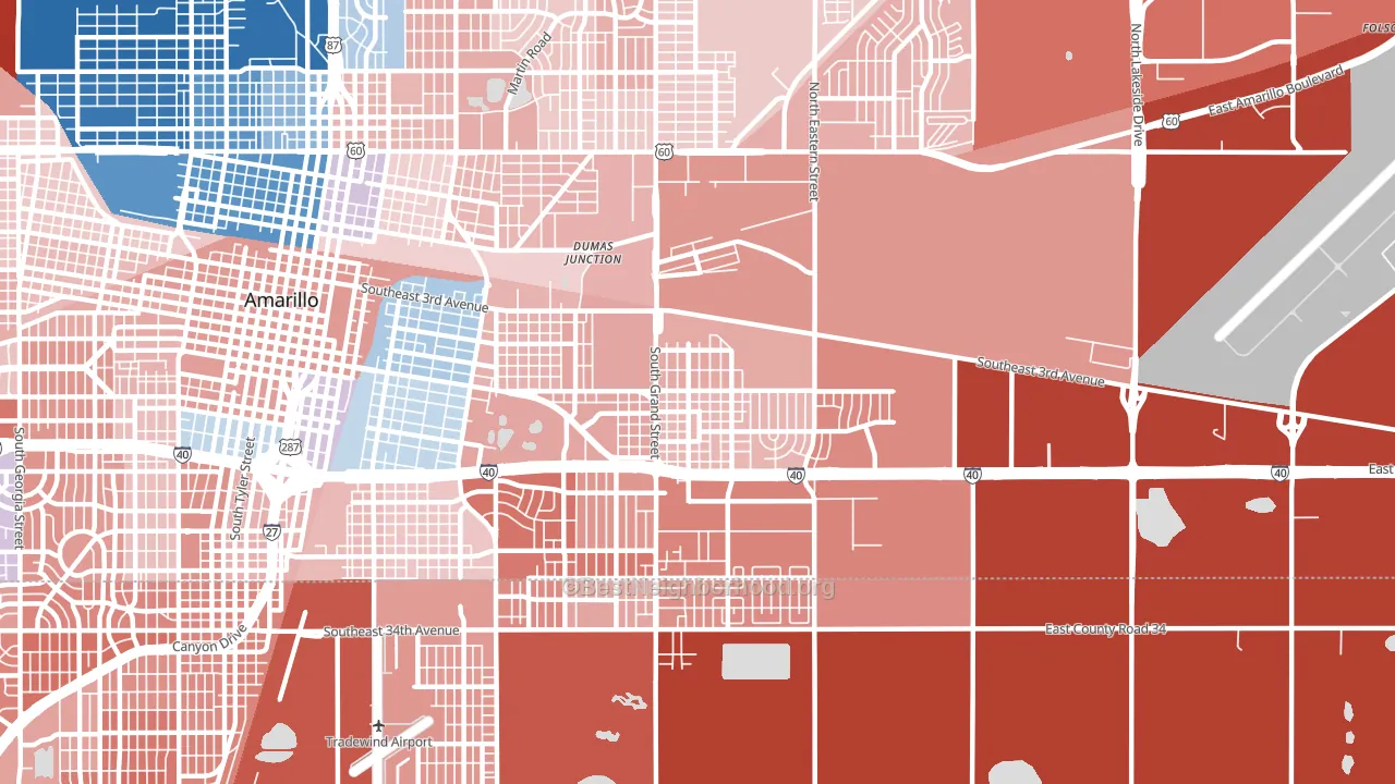 79104, TX block-group political-lean map
