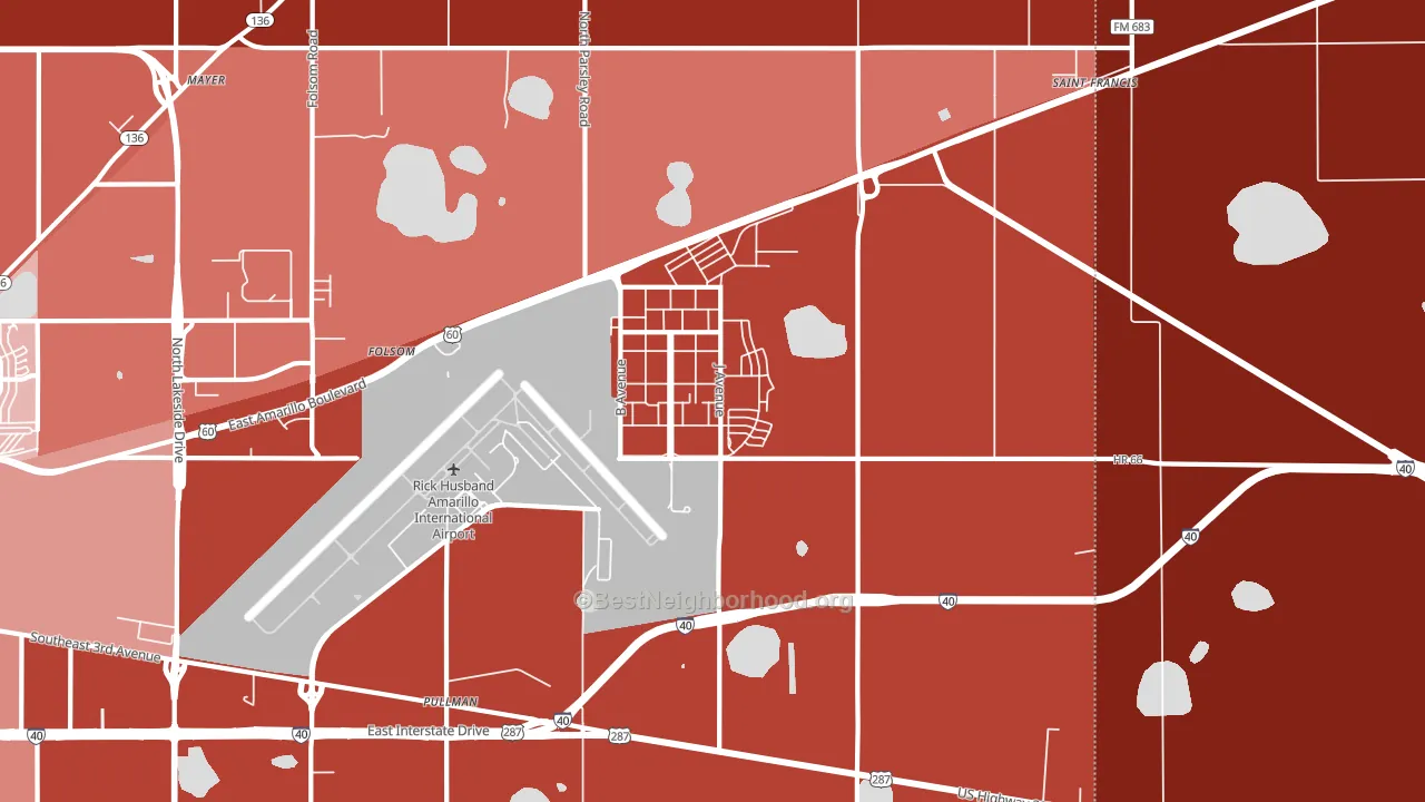 79111, TX block-group political-lean map