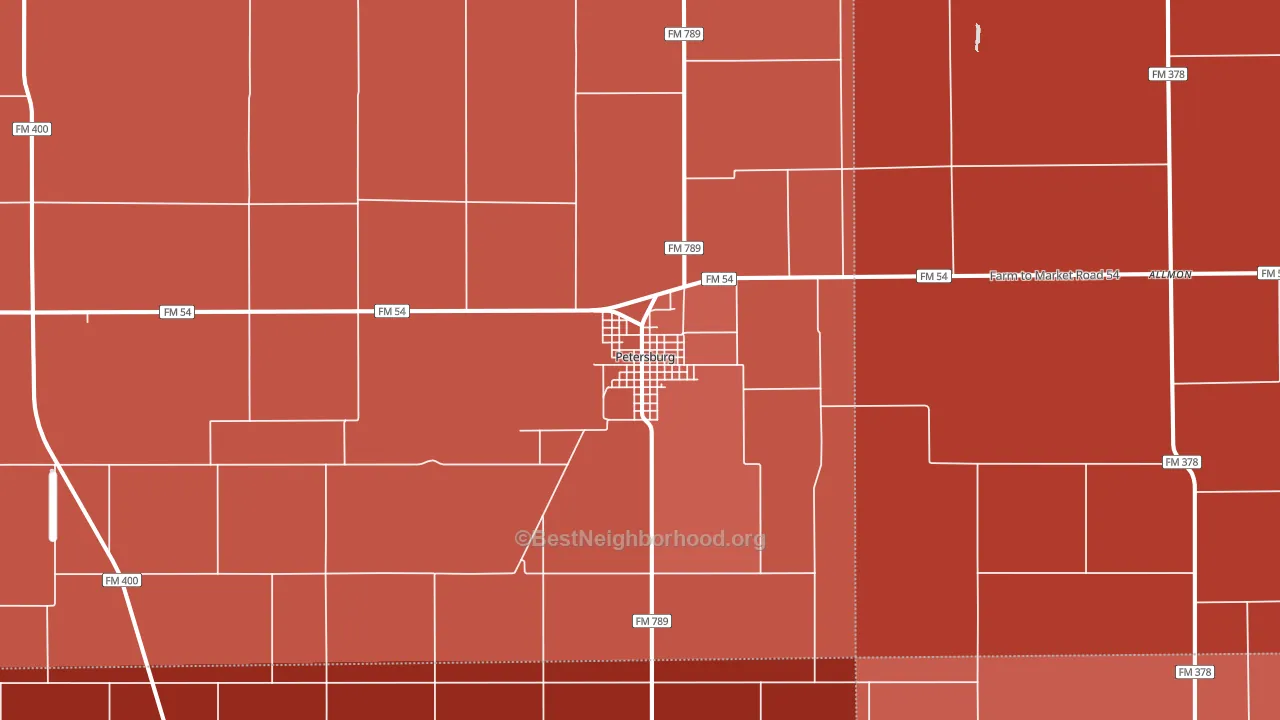79250, TX block-group political-lean map