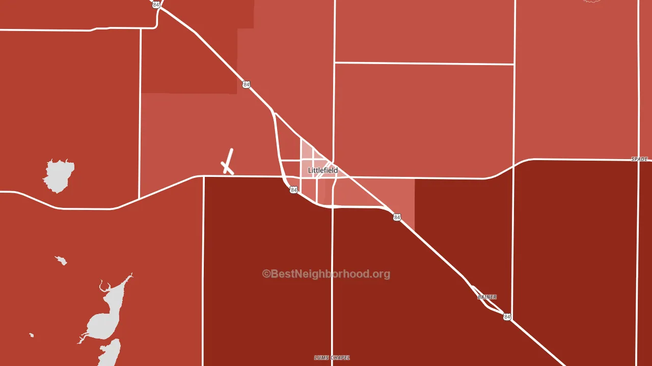 79339, TX block-group political-lean map