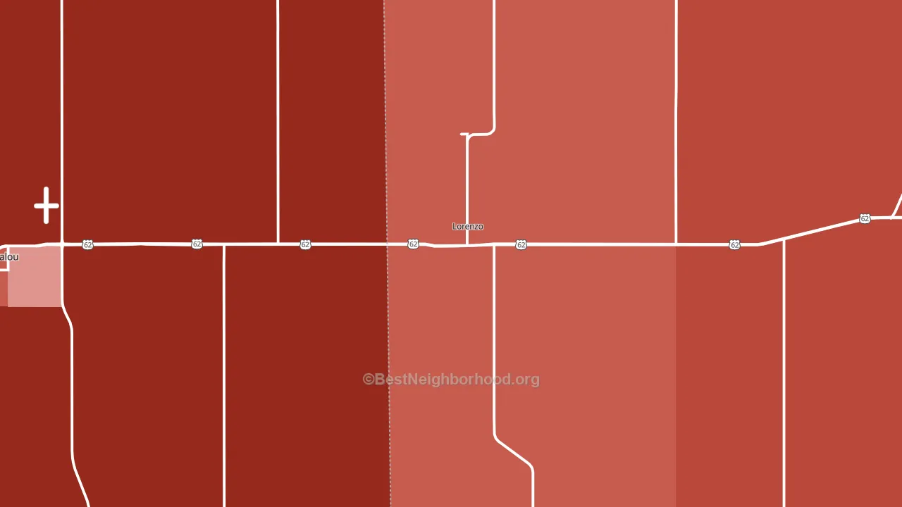 79343, TX block-group political-lean map