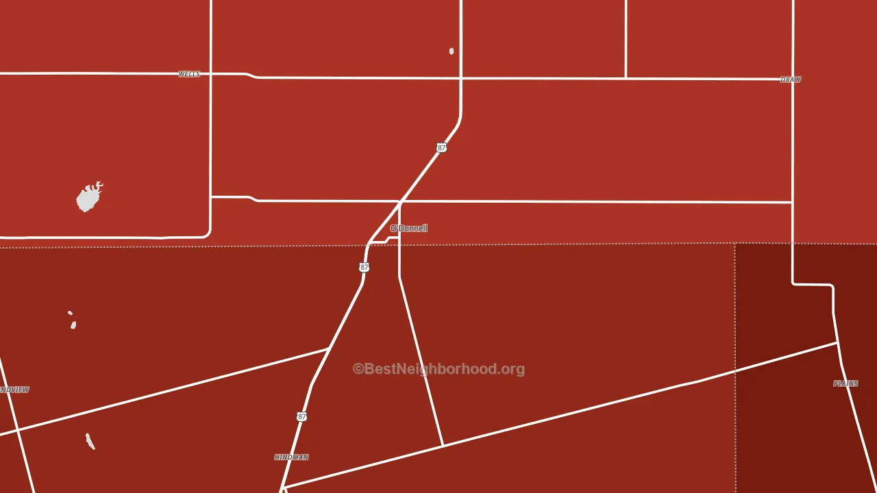 79351, TX block-group political-lean map