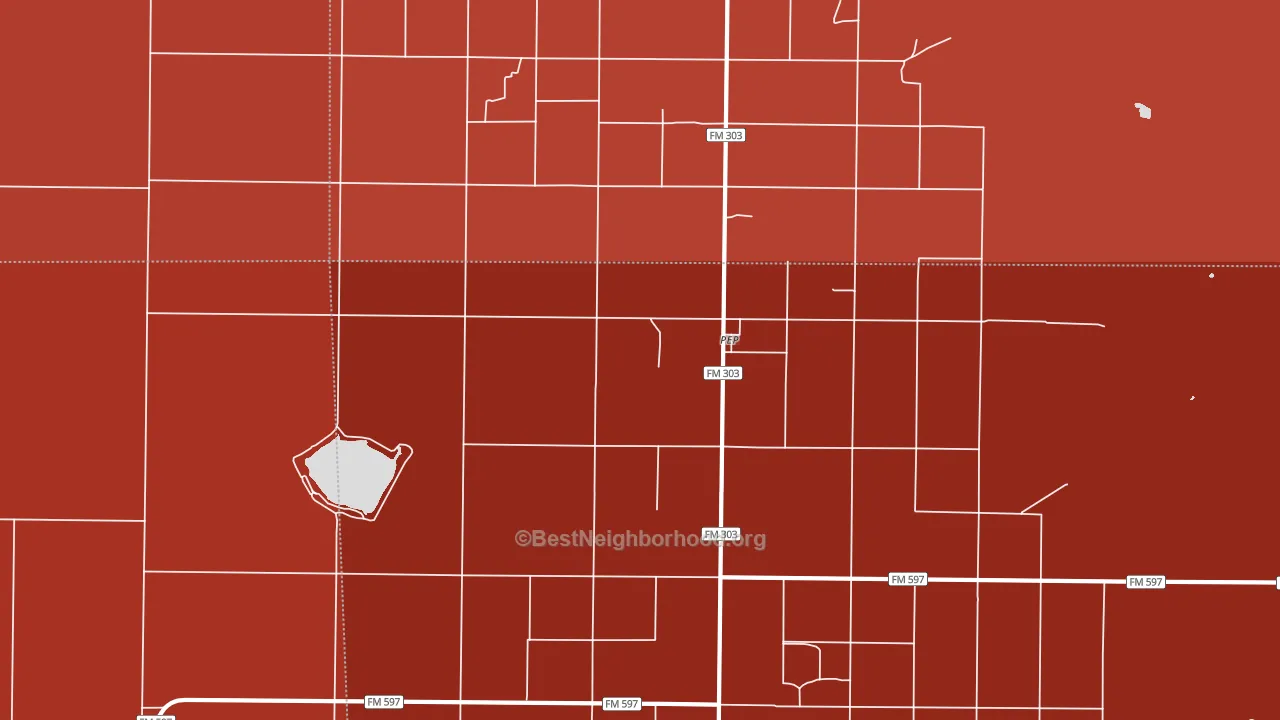 79353, TX block-group political-lean map