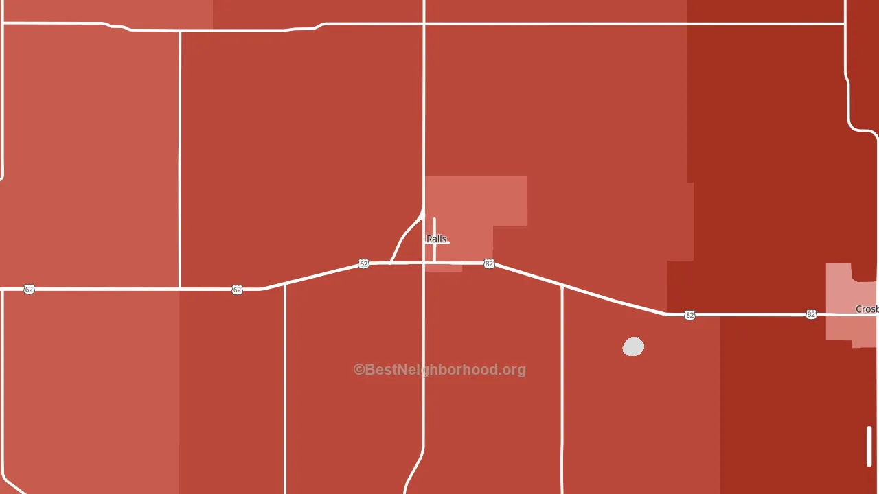 79357, TX block-group political-lean map