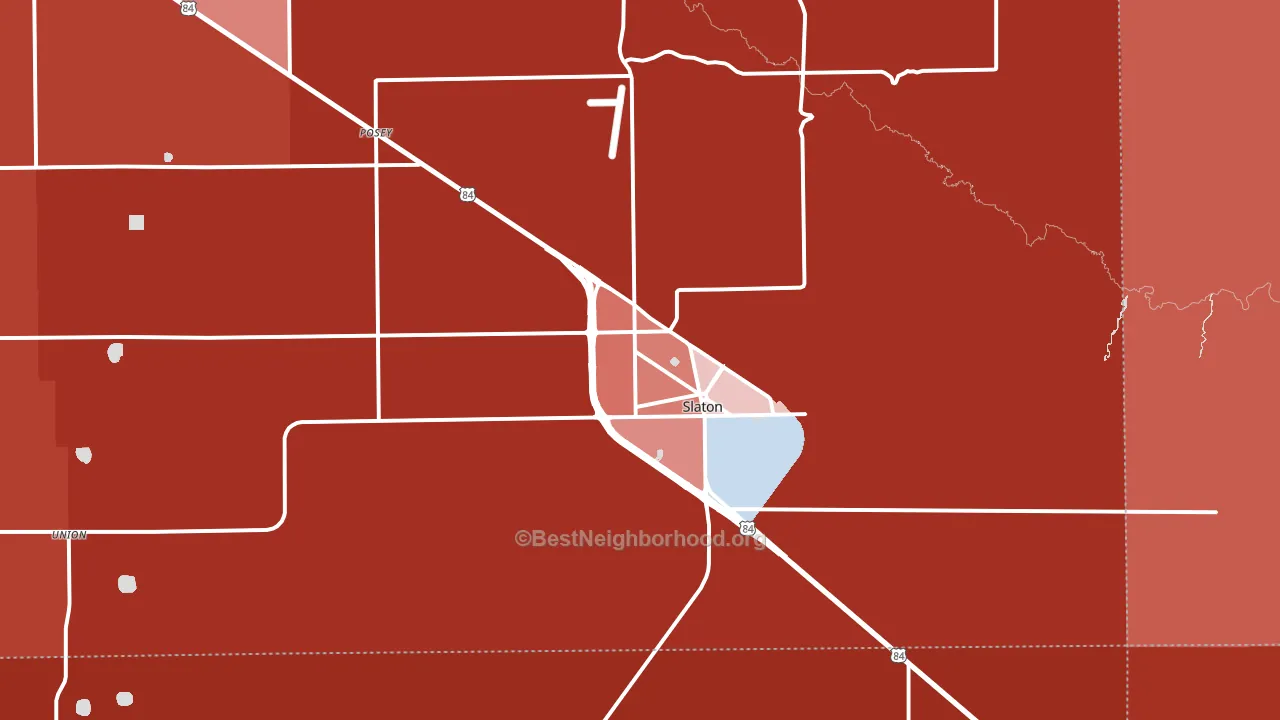 79364, TX block-group political-lean map