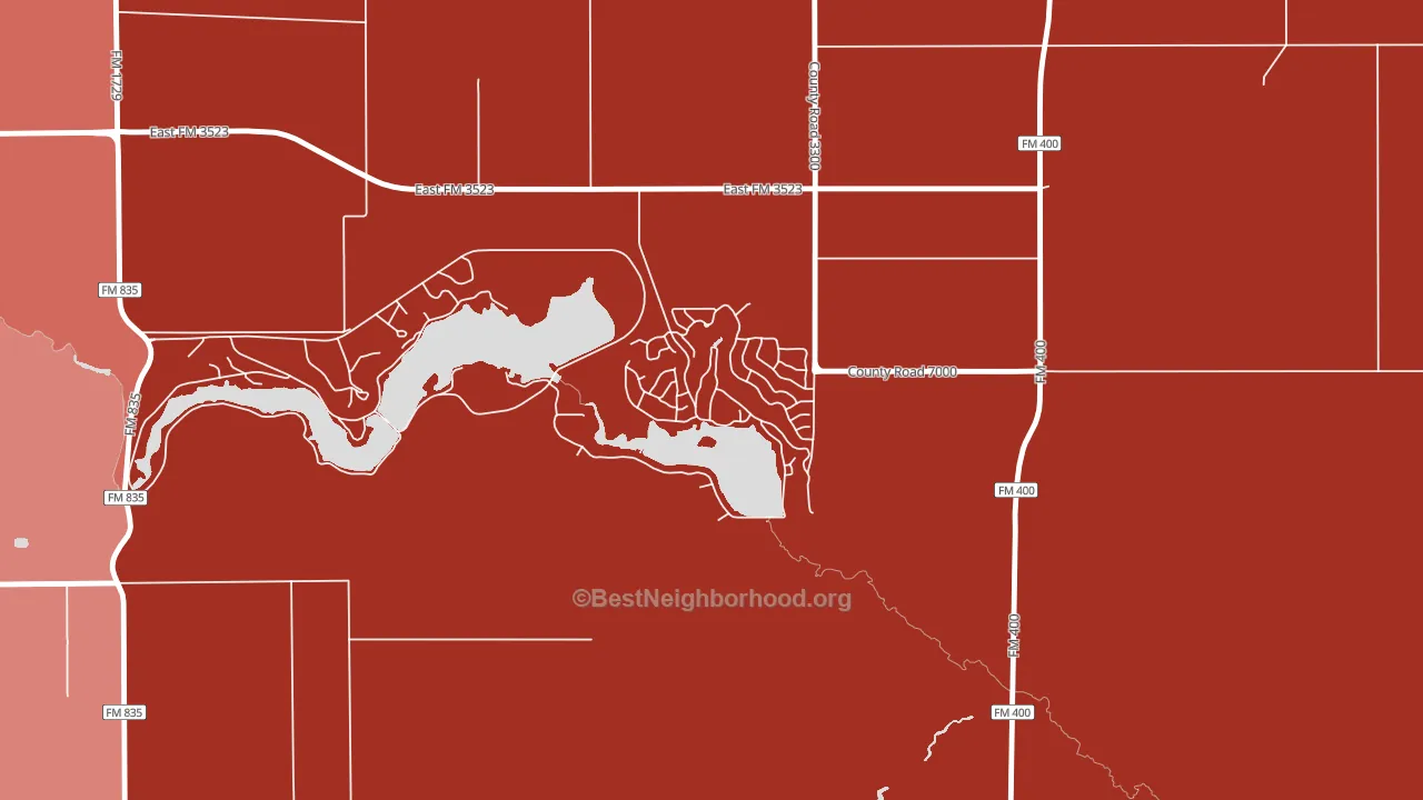 79366, TX block-group political-lean map